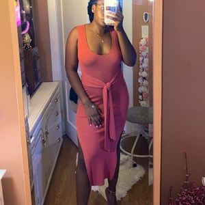 Asymmetrical ribbed Dress